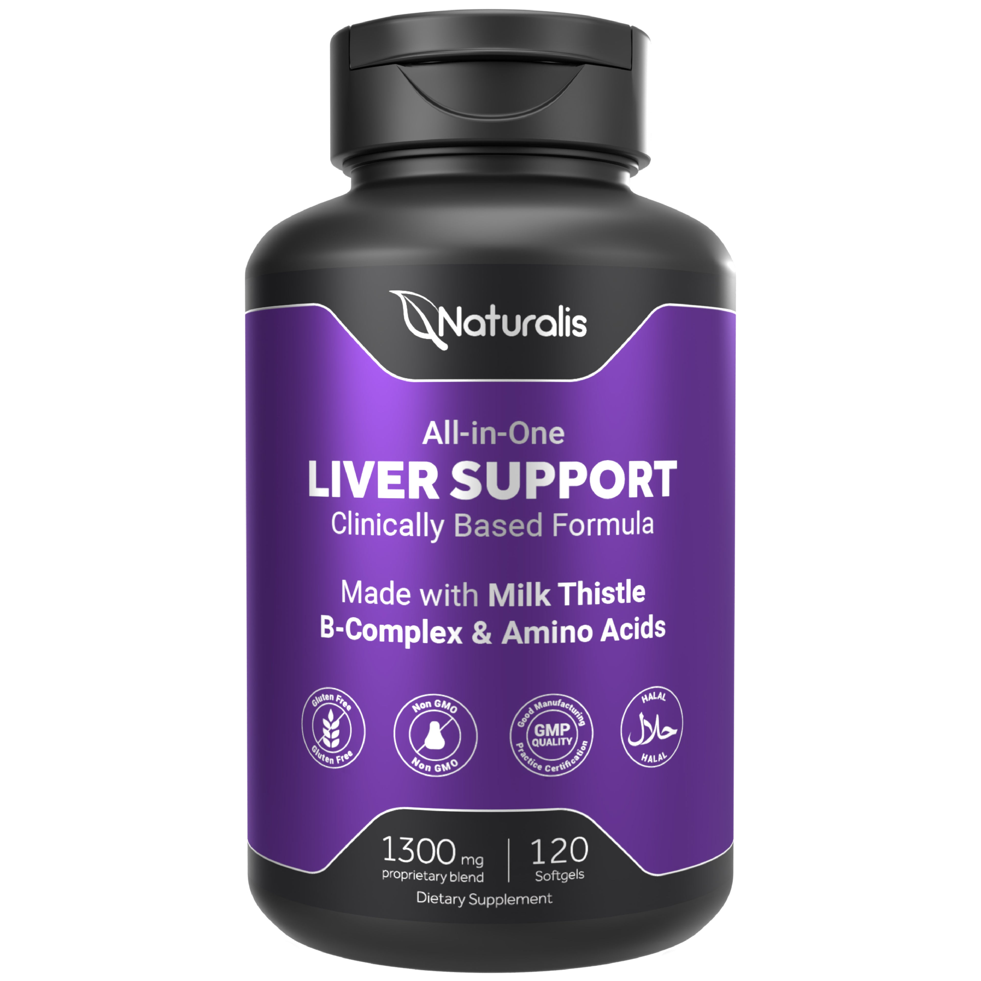 Naturalis Silymarin Milk Thistle 1300mg Enhanced with B Complex & Amino Acids | 13-in-1 Liver Cleanse, Detox & Repair