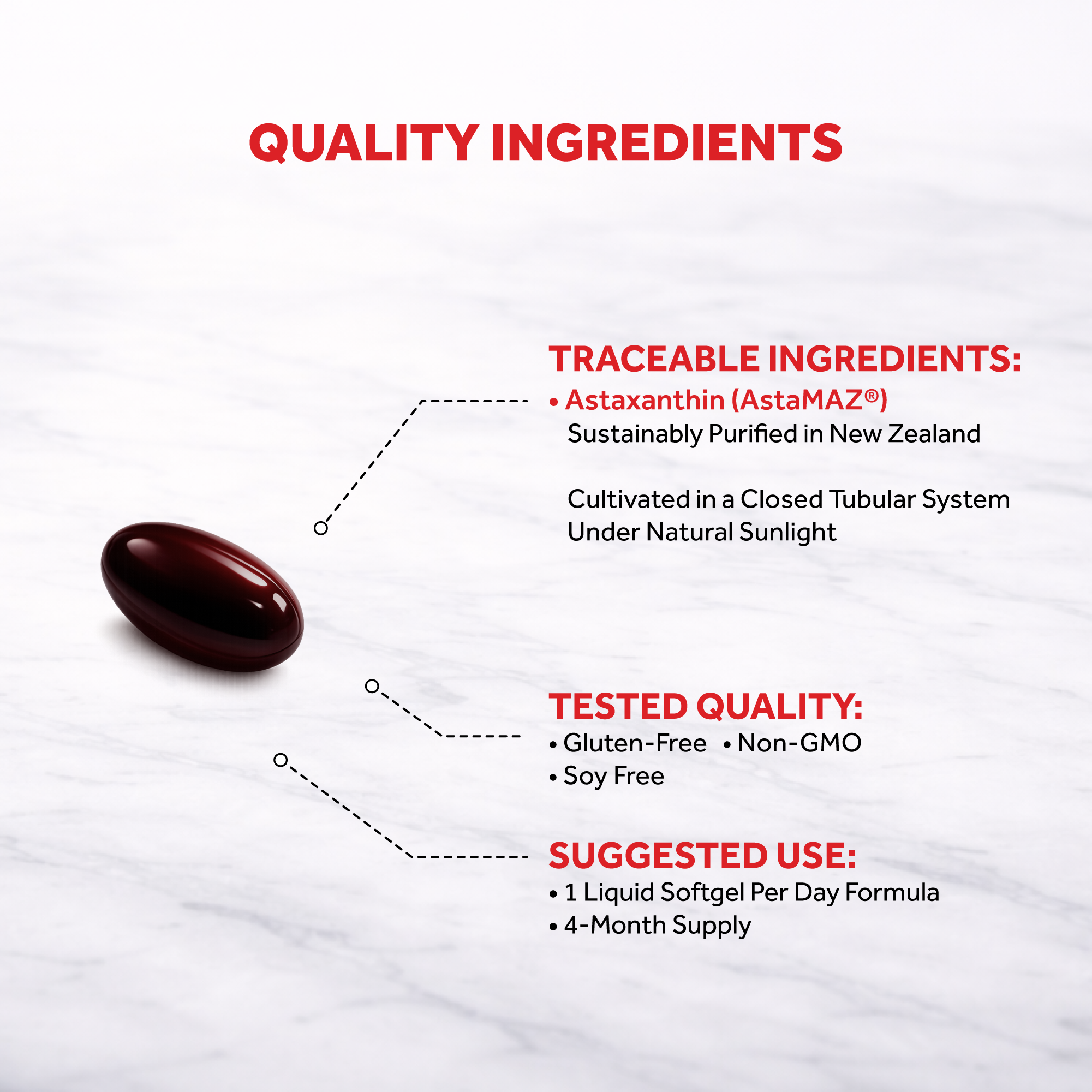 Naturalis New Zealand Astaxanthin (12mg) | Triple Strength with High-Oleic Sunflower Oil | Non-GMO, Soy & Gluten Free