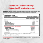 Naturalis Krill Oil 2000mg | Omega-3 EPA, DHA, Astaxanthin and Phospholipids | Sustainably Harvested from Antarctic Water