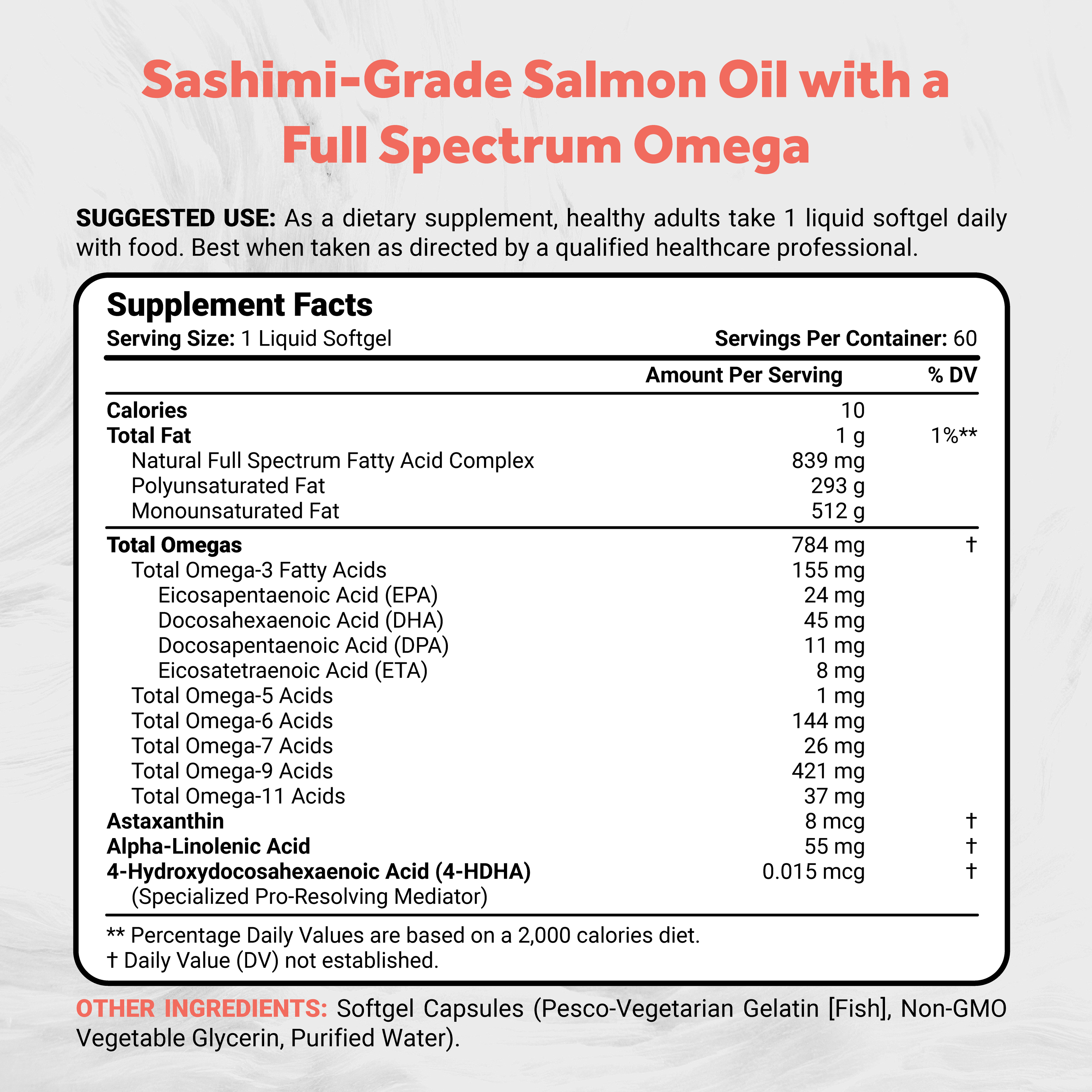Naturalis Norwegian Atlantic Salmon Oil 1000mg | 100% Antibiotic Free, Non-GMO & Fully Traceable | Clinically Studied to Support Healthy Cholesterol Levels*