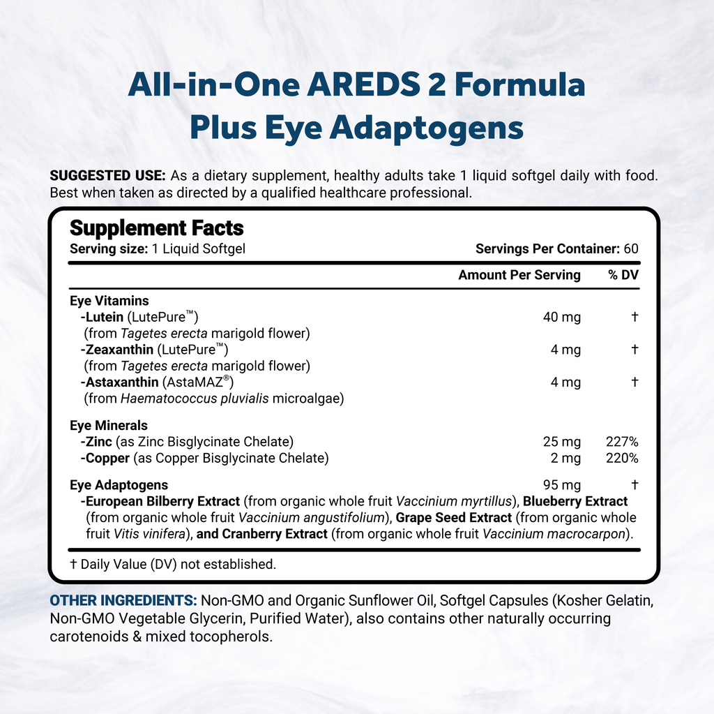 Naturalis AREDS2 Eye Health Complex | Lutein, Zeaxanthin & Astaxanthin + Berry Vision Blend