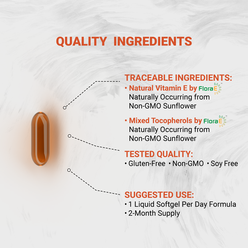 Naturalis Sunflower Vitamin E 1000 IU | High-Potency Natural Mixed Tocopherols, Soy-Free