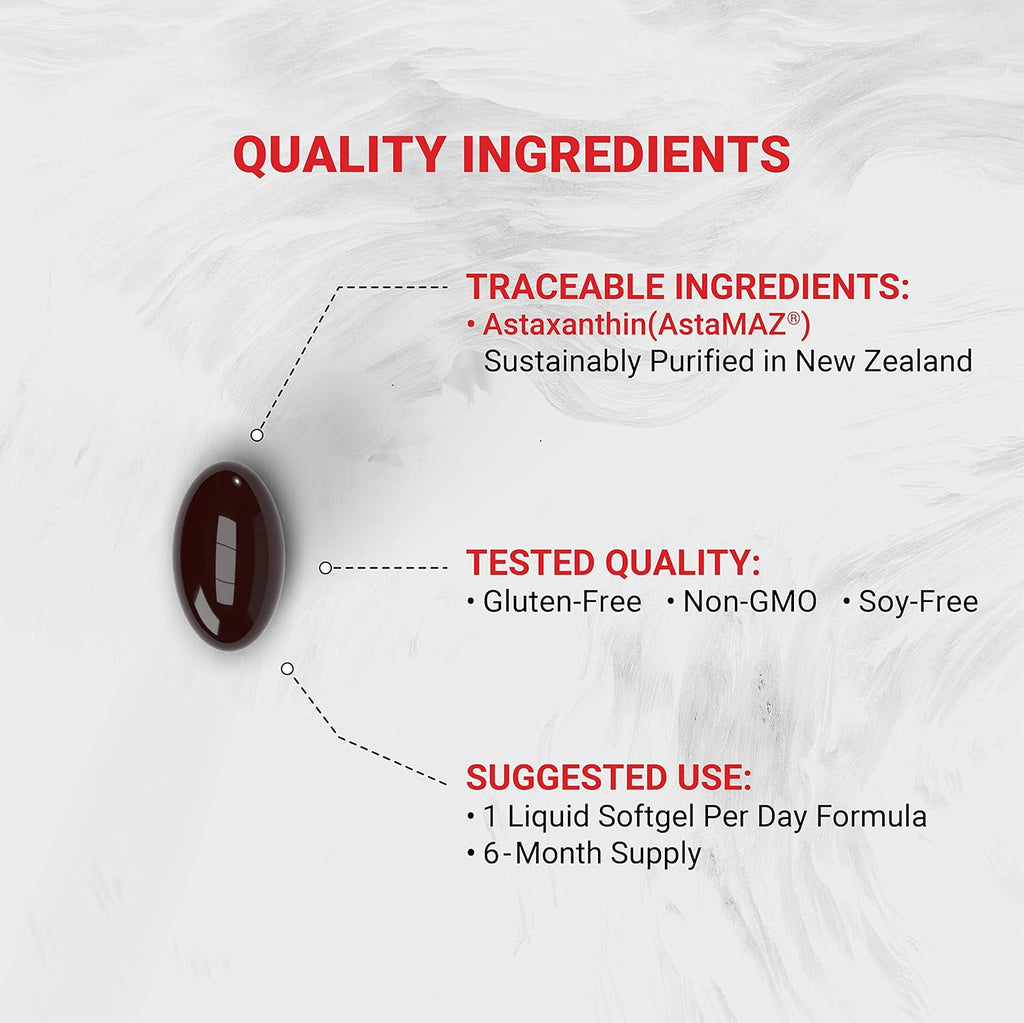 New Zealand Astaxanthin（6mg）with pure MCT oil 丨 mini-softgel formula image 4