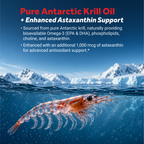 Naturalis Krill Oil 2000mg | Omega-3 EPA, DHA, Astaxanthin and Phospholipids | Sustainably Harvested from Antarctic Water