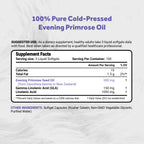 Naturalis Evening Primrose Oil 500mg | New Zealand-Grown, 10% GLA, 3 Softgel/Day
