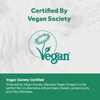 Naturalis Vegan Omega 3 DHA, EPA & DPA from Algae | Vegan Society Certified, Sustainably Sourced, True Full Spectrum