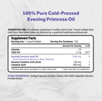 Naturalis Evening Primrose Oil (1300mg) | 100% Natural from New Zealand | Non-GMO, Soy & Gluten Free, Zero Filler