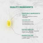Naturalis Double Strength Vegan Omega 3 DHA, EPA & DPA from Microalgae | Vegan Society Certified, Sustainably Sourced, True Full Spectrum