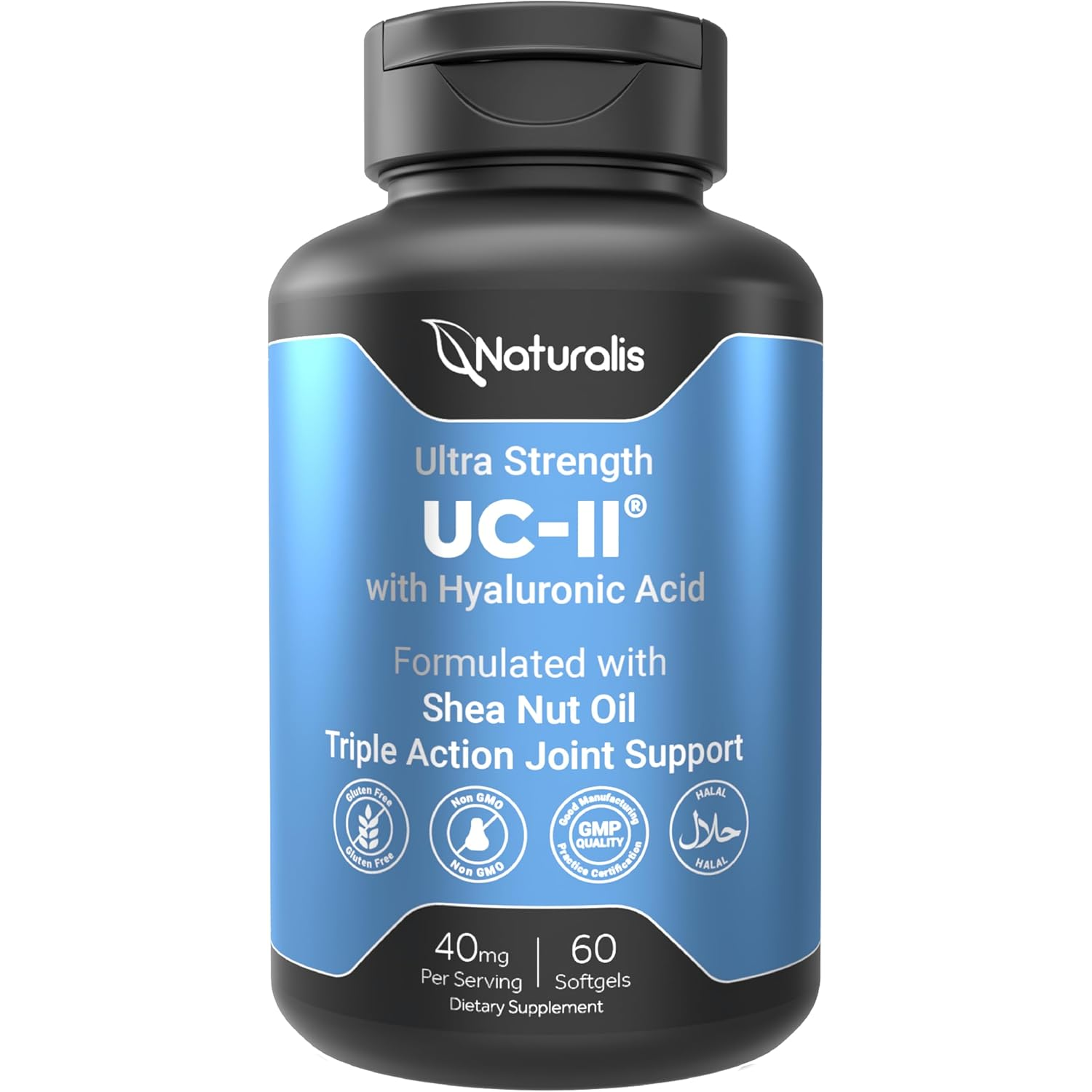 UC-II 40 mg | Enhanced Undenatured Type II Collagen for Better Joint Health image 0