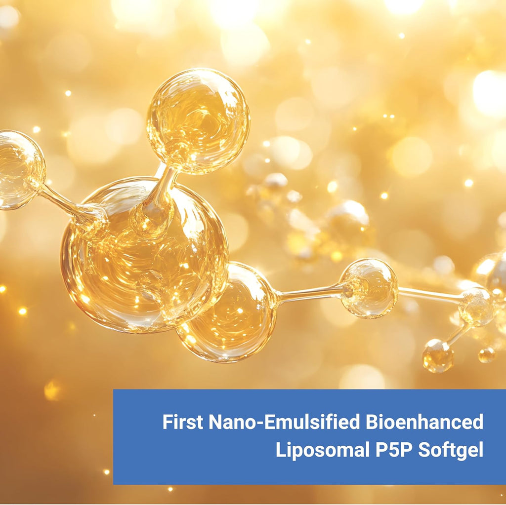 Naturalis Liposomal P-5-P 50mg Activated Vitamin B6 Nano-Emulsified in MCT Oil for Better Absorption | Non-GMO and Soy Free | Support Energy Metabolism and Neurological Function