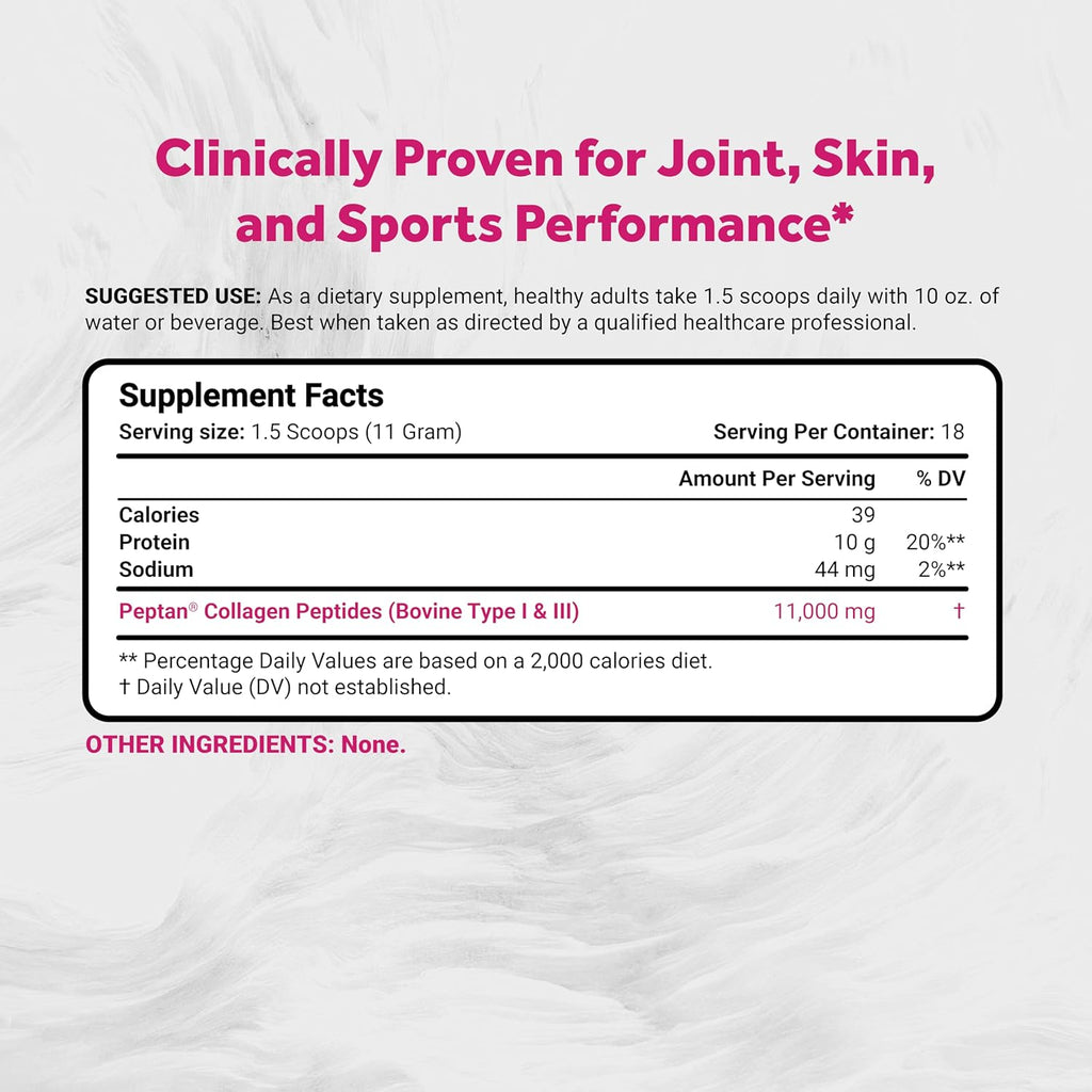 Naturalis Collagen Peptides Powder (7oz) | Made with Peptan® Collagen, Clinically Studied to Support Healthy Skin, Hair & Bones* | Soy & Gluten Free, Grass-Fed, Non-GMO, Halal, Kosher