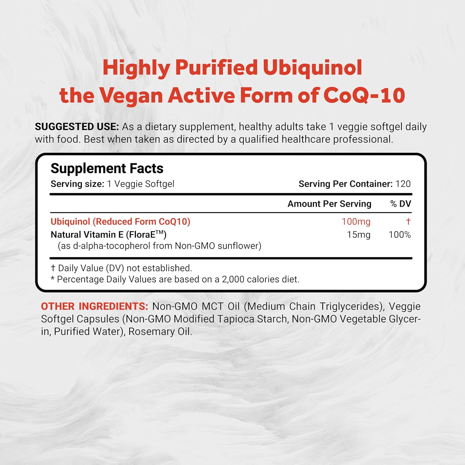 Naturalis Ubiquinol 100mg Active CoQ-10 Emulsified in MCT Oil for Better Absorption | Gluten Free, Non-GMO & Soy-Free | Cardiovascular Wellness, Antioxidant Protection, and Healthy Skin*