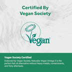 Naturalis Double Strength Vegan Omega 3 DHA, EPA & DPA from Microalgae | Vegan Society Certified, Sustainably Sourced, True Full Spectrum