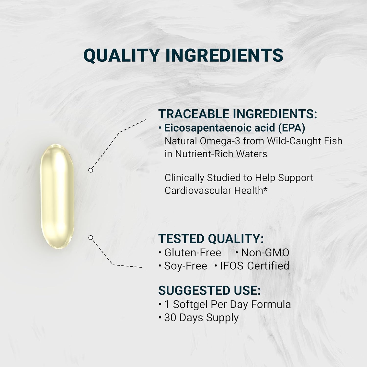 Naturalis Triple Strength UltraEPA™ EPA 1000mg | Pharmaceutical Grade High Purity 99% Omega-3 with 96.5% EPA Burpless Fish Oil | IFOS Certified, Sustainably Sourced, Non-GMO | 30 Softgels