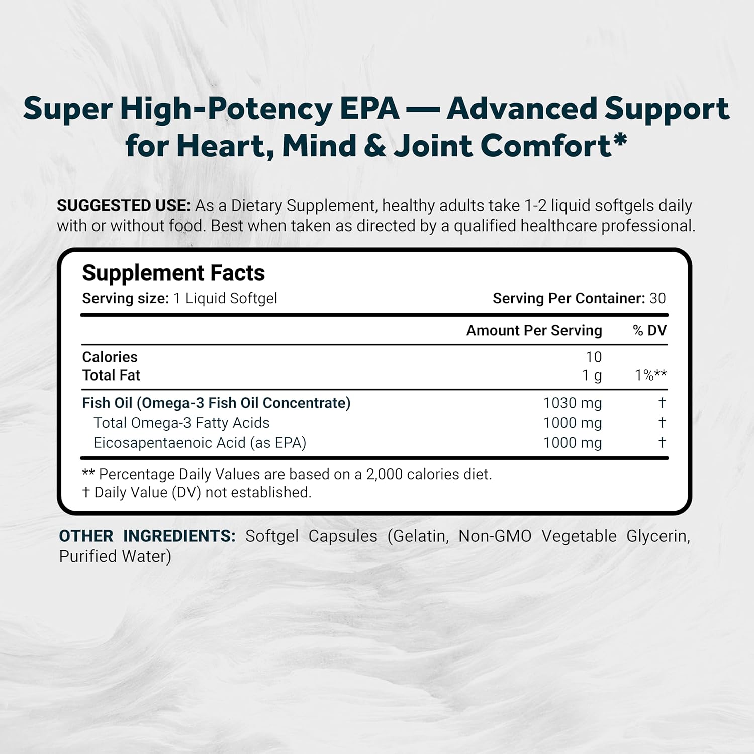Naturalis Triple Strength UltraEPA™ EPA 1000mg | Pharmaceutical Grade High Purity 99% Omega-3 with 96.5% EPA Burpless Fish Oil | IFOS Certified, Sustainably Sourced, Non-GMO | 30 Softgels