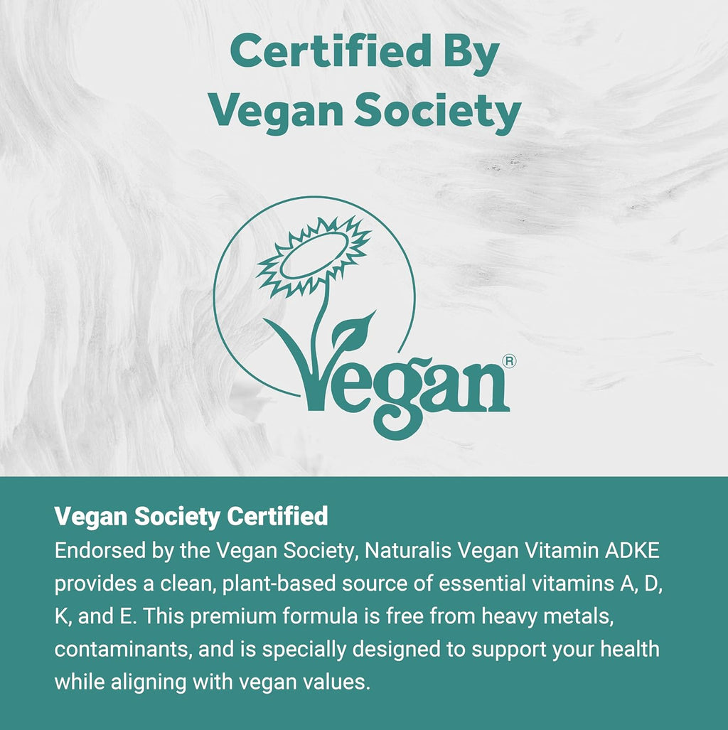 Naturalis Vegan Vitamin ADK with 50mg Tocotrienol and CoQ-10 | Nano-Emulsified in EVOO for Better Absoprtion | Non-GMO, Soy Free and Vegan Society Certified