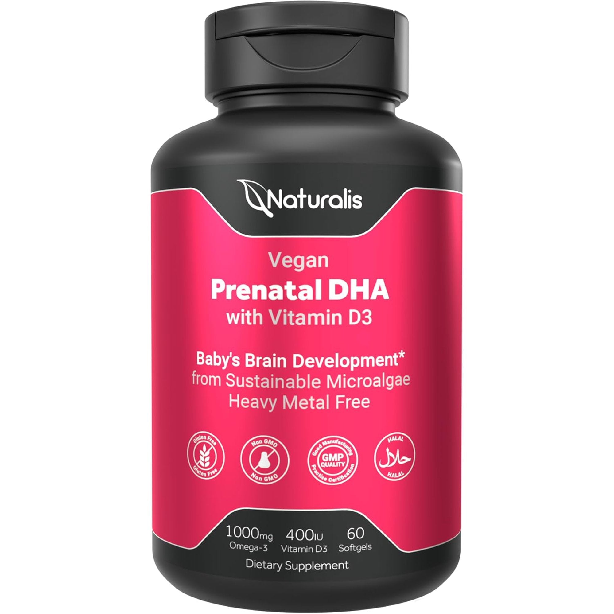 Vegan Prenatal with Full Specrum Omega-3 | Algae  Vitamin D3 & Active Folate image 0