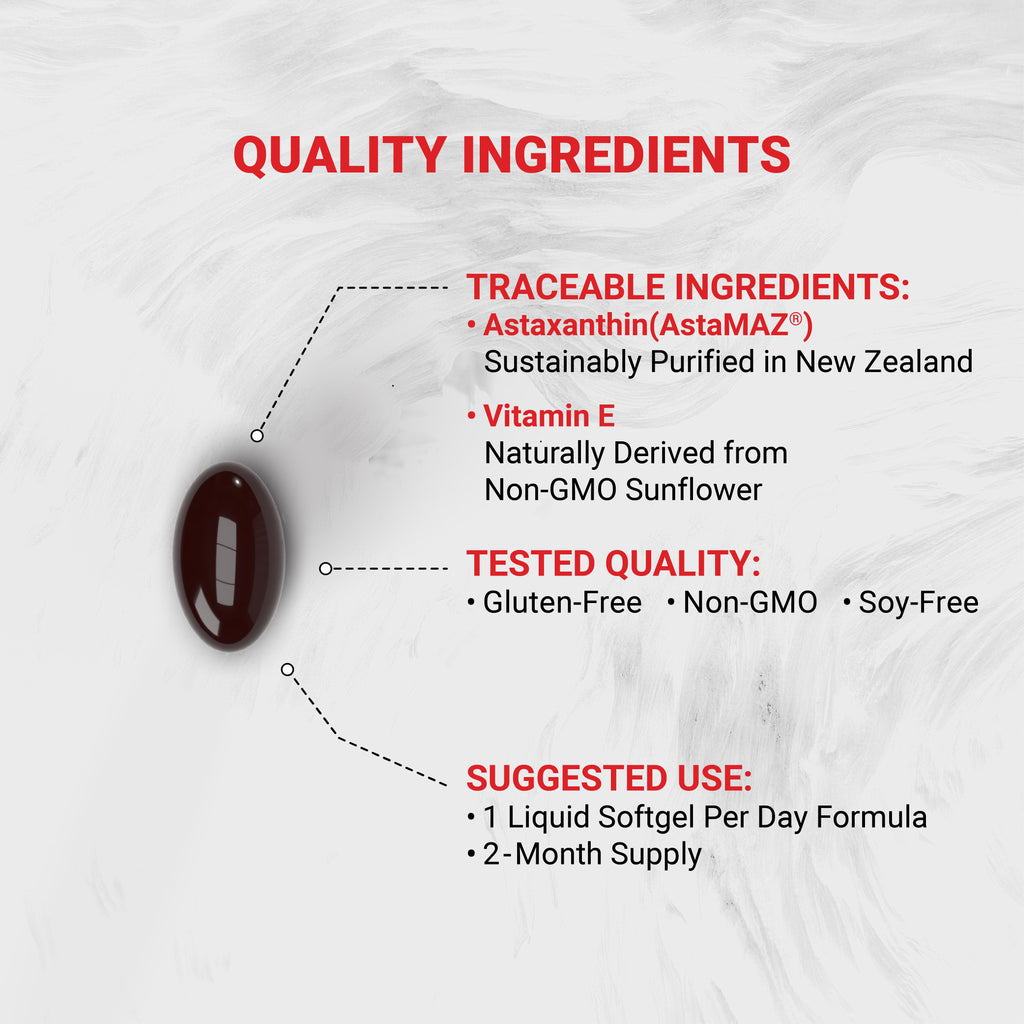 Naturalis New Zealand Astaxanthin (12mg) | Enhanced with Natural Vitamin E | Non-GMO, Soy & Gluten Free