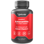 Naturalis New Zealand Astaxanthin (12mg) | Enhanced with Natural Vitamin E | Non-GMO, Soy & Gluten Free