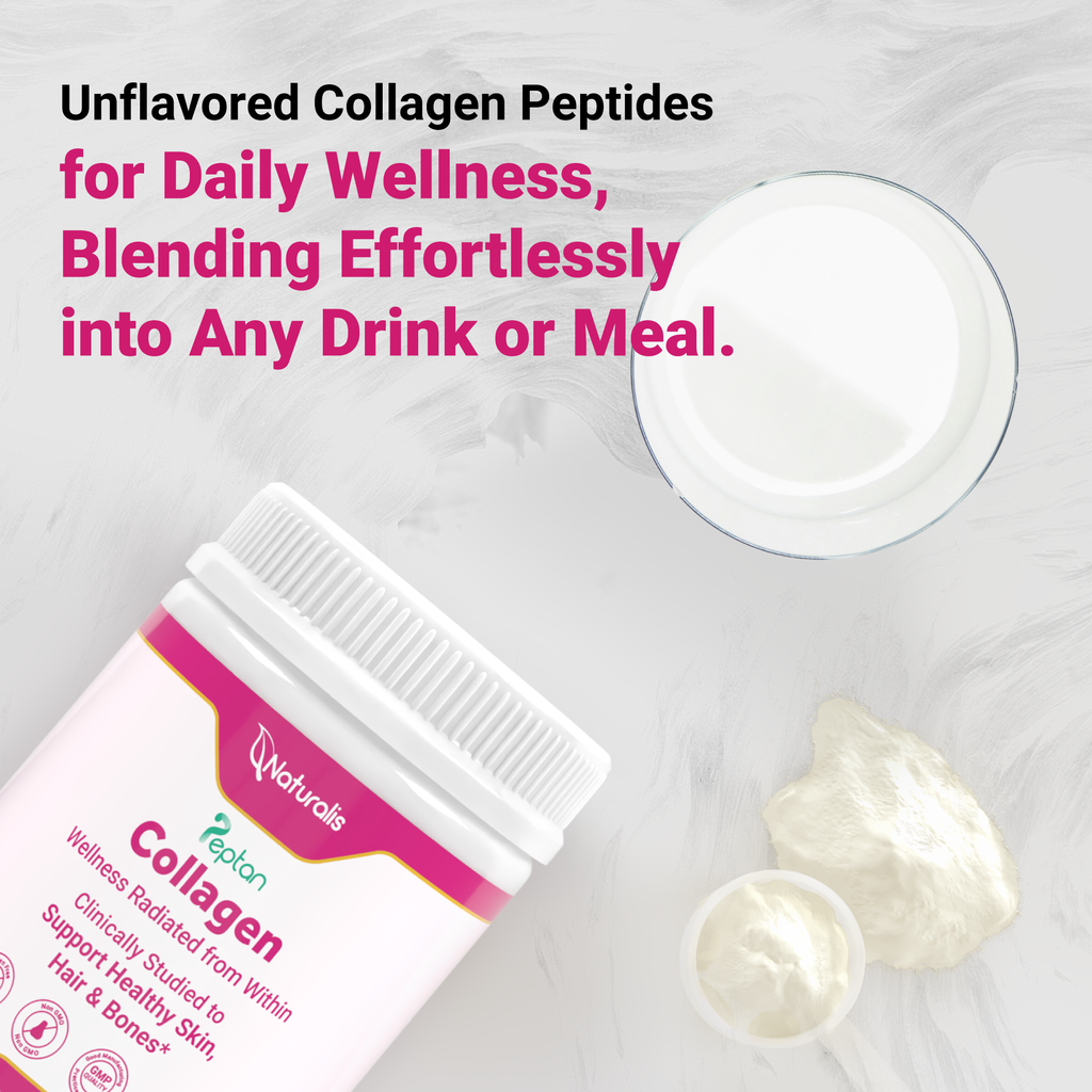 Naturalis Collagen Peptides Powder (7oz) | Made with Peptan® Collagen, Clinically Studied to Support Healthy Skin, Hair & Bones* | Soy & Gluten Free, Grass-Fed, Non-GMO, Halal, Kosher