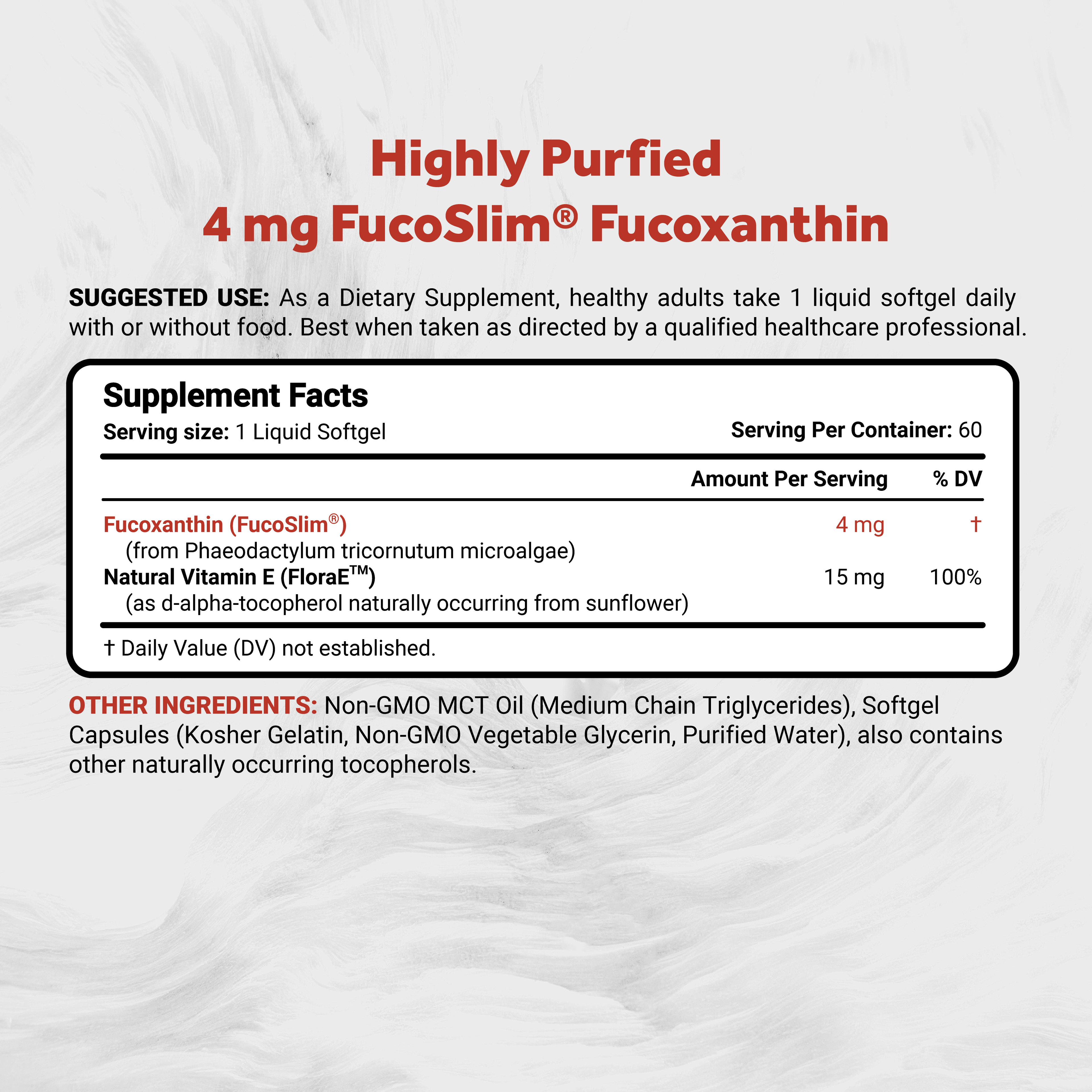 Naturalis New Zealand Fucoxanthin (4mg) | Made with FucoSlim® | Non-GMO, Soy & Gluten Free |