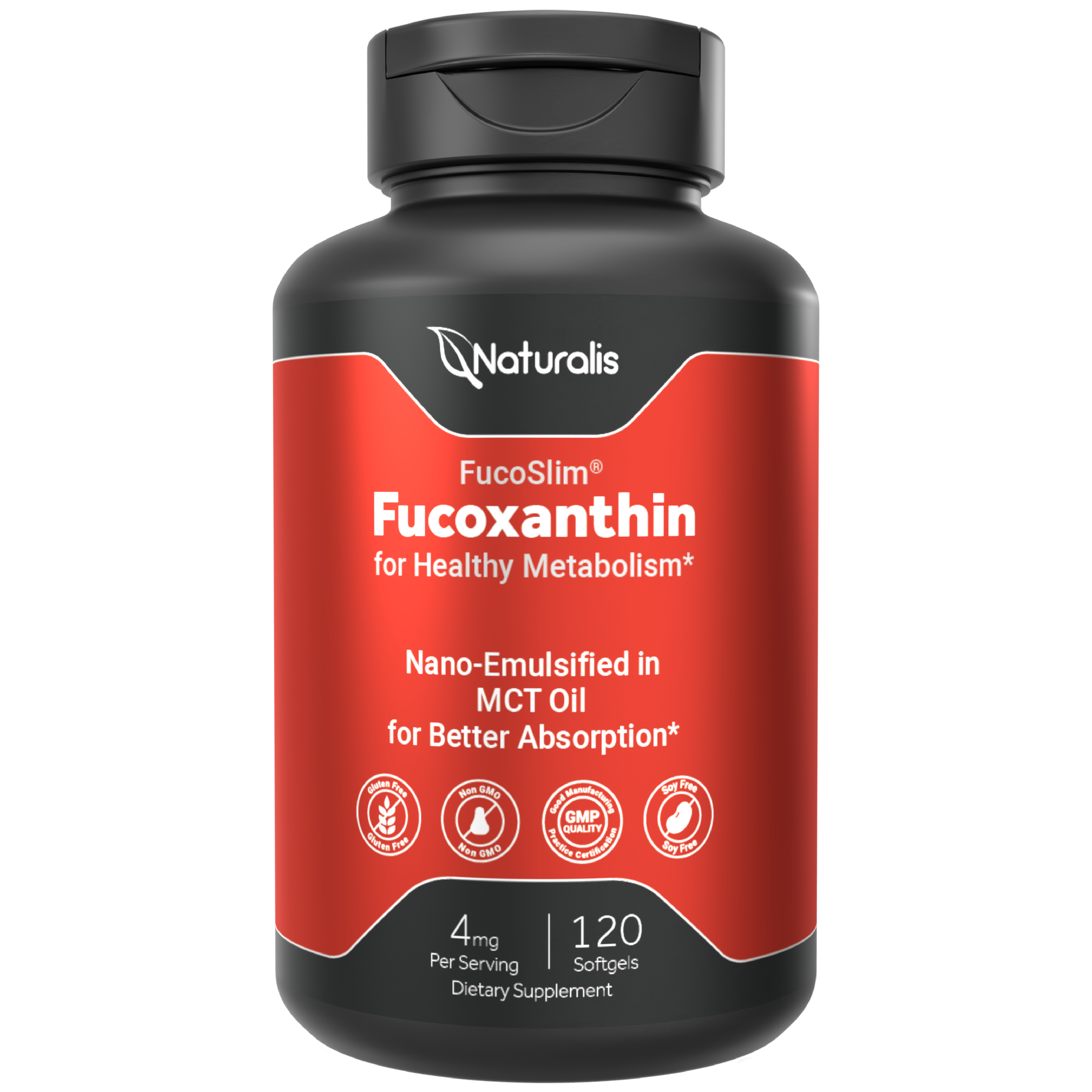 Naturalis New Zealand Fucoxanthin 4mg | Nano-Emulsified for Metabolism Support*