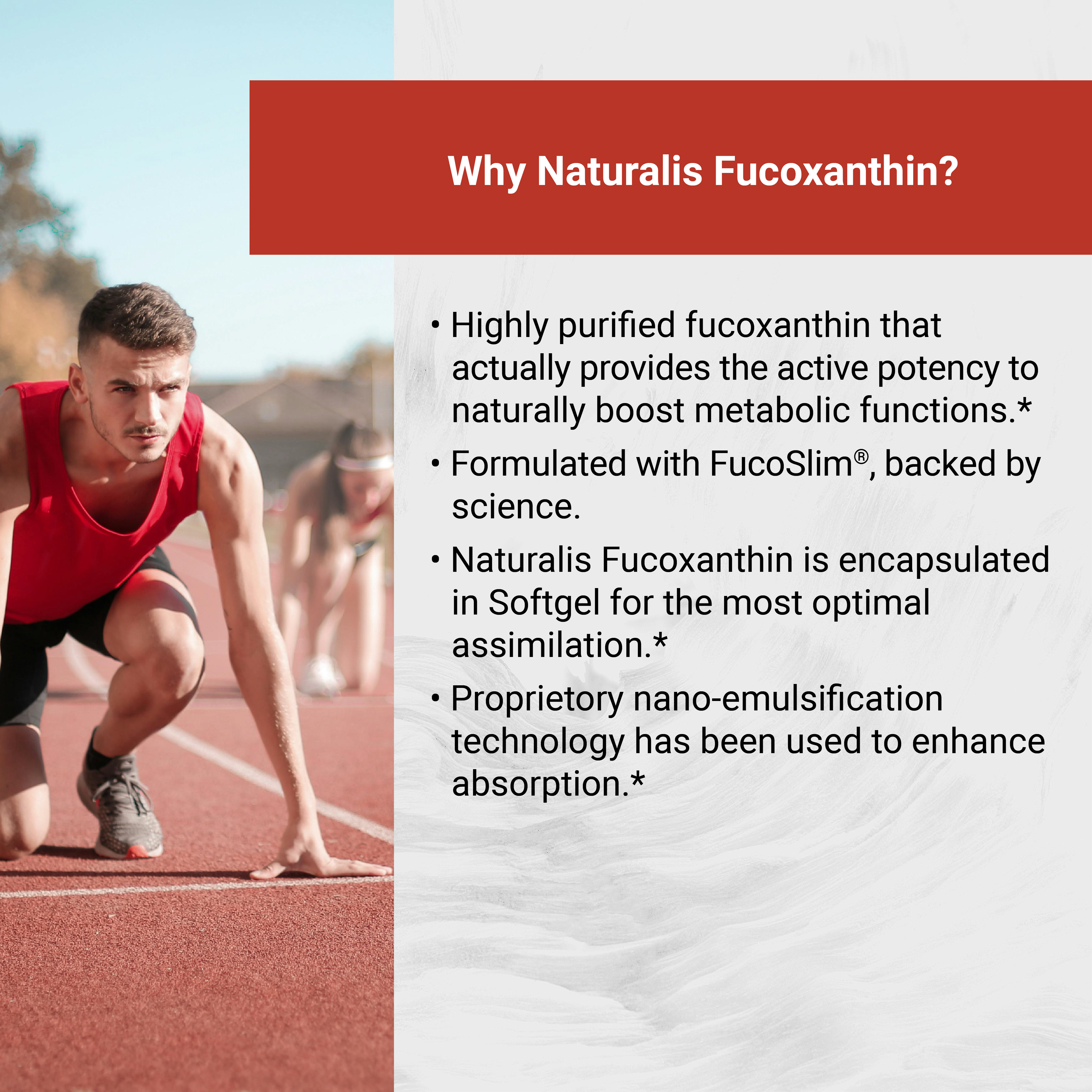 Naturalis New Zealand Fucoxanthin (4mg) | Made with FucoSlim® | Non-GMO, Soy & Gluten Free |