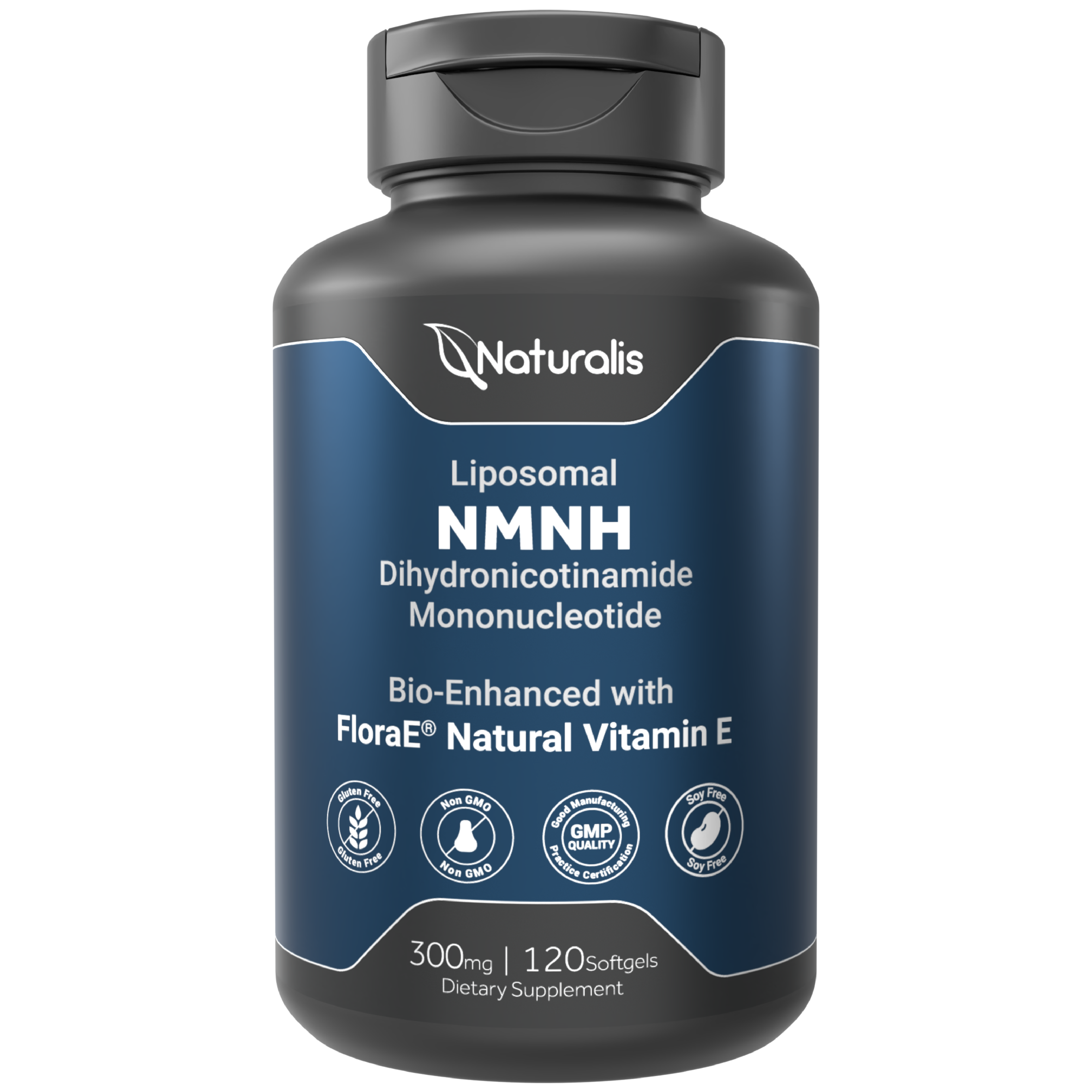 Naturalis Liposomal NMNH 300mg (NMN Alternative) | Boost NAD+ Levels & Support Healthy Aging* | Bioenhanced with Vitamin E for Advanced Absorption, Stability & Antioxidant Protection*