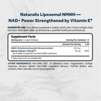 Naturalis Liposomal NMNH 300mg (NMN Alternative) | Boost NAD+ Levels & Support Healthy Aging* | Bioenhanced with Vitamin E for Advanced Absorption, Stability & Antioxidant Protection*