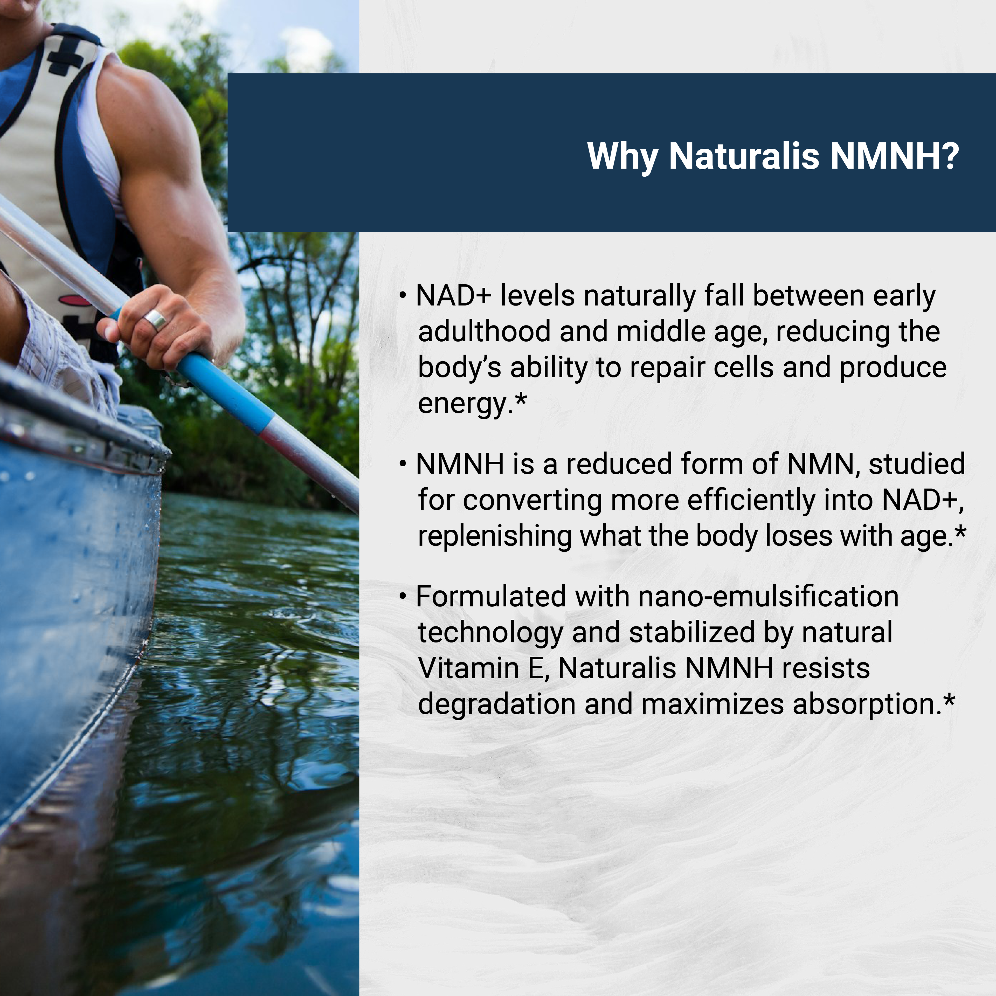 Naturalis Liposomal NMNH 300mg (NMN Alternative) | Boost NAD+ Levels & Support Healthy Aging* | Bioenhanced with Vitamin E for Advanced Absorption, Stability & Antioxidant Protection*