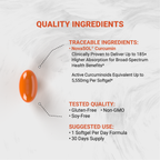 Naturalis NovaSol Curcumin (5,550mg Curcuminoids Equivalent Per Serving) - Clinical Proven with 185X Better Absorption | Antioxidant Support for Brain, Joint & Immune Health* | 30 Servings