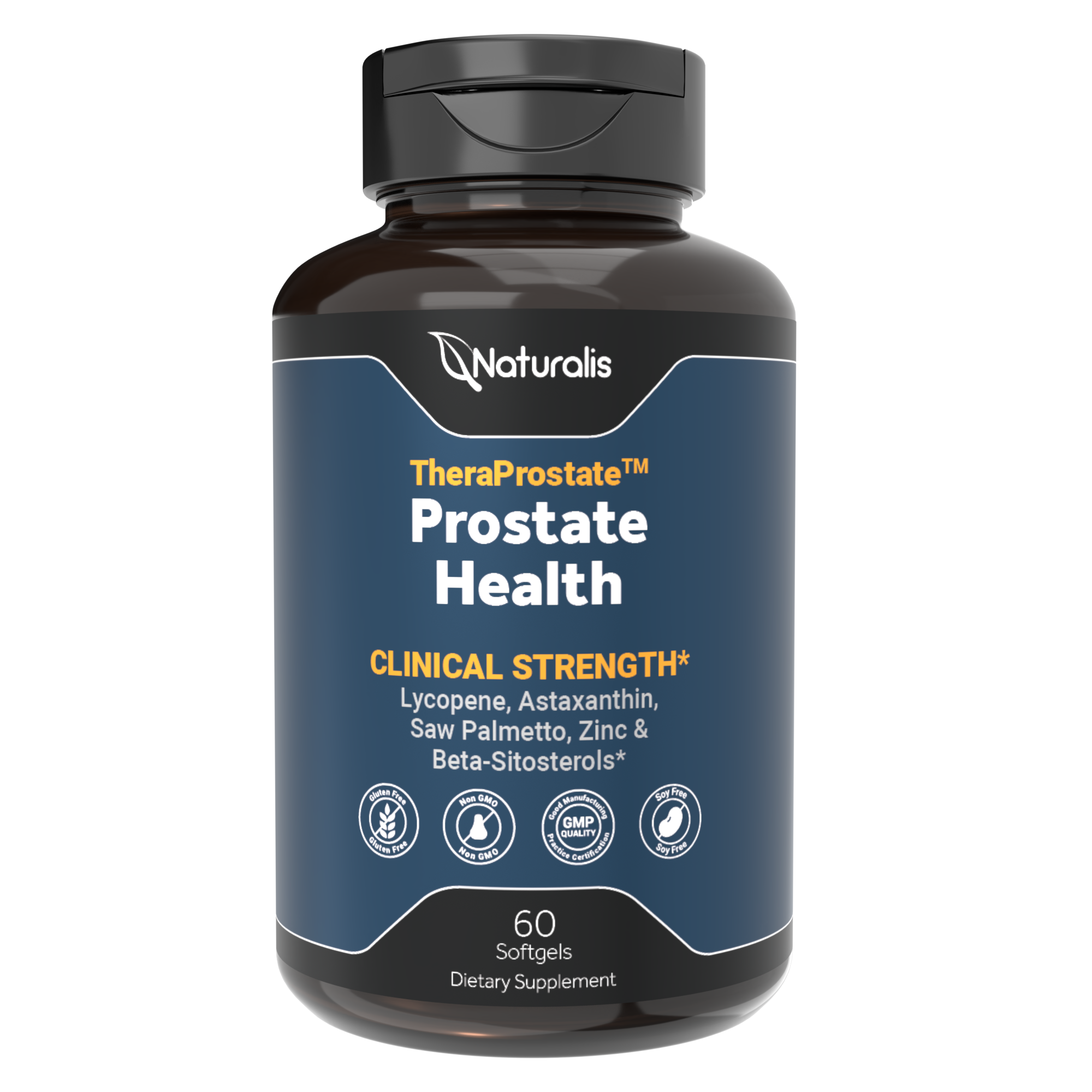 Naturalis TheraProstate™ Clinical Strength Prostate Complex for Men | Lycopene, Saw Palmetto, Beta-Sitosterols & Zinc
