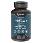 Naturalis Ultra rTG Omega-3 Fish Oil 1800mg | Wild NZ Tuna, 3.5x Absorbable Form, IFOS 5-Star
