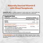 Naturalis Sunflower Vitamin E 268mg (400 IU) with Mixed Tocopherols | Essential Skin Vitamin & Immune Support | Non-GMO, Soy & Gluten Free