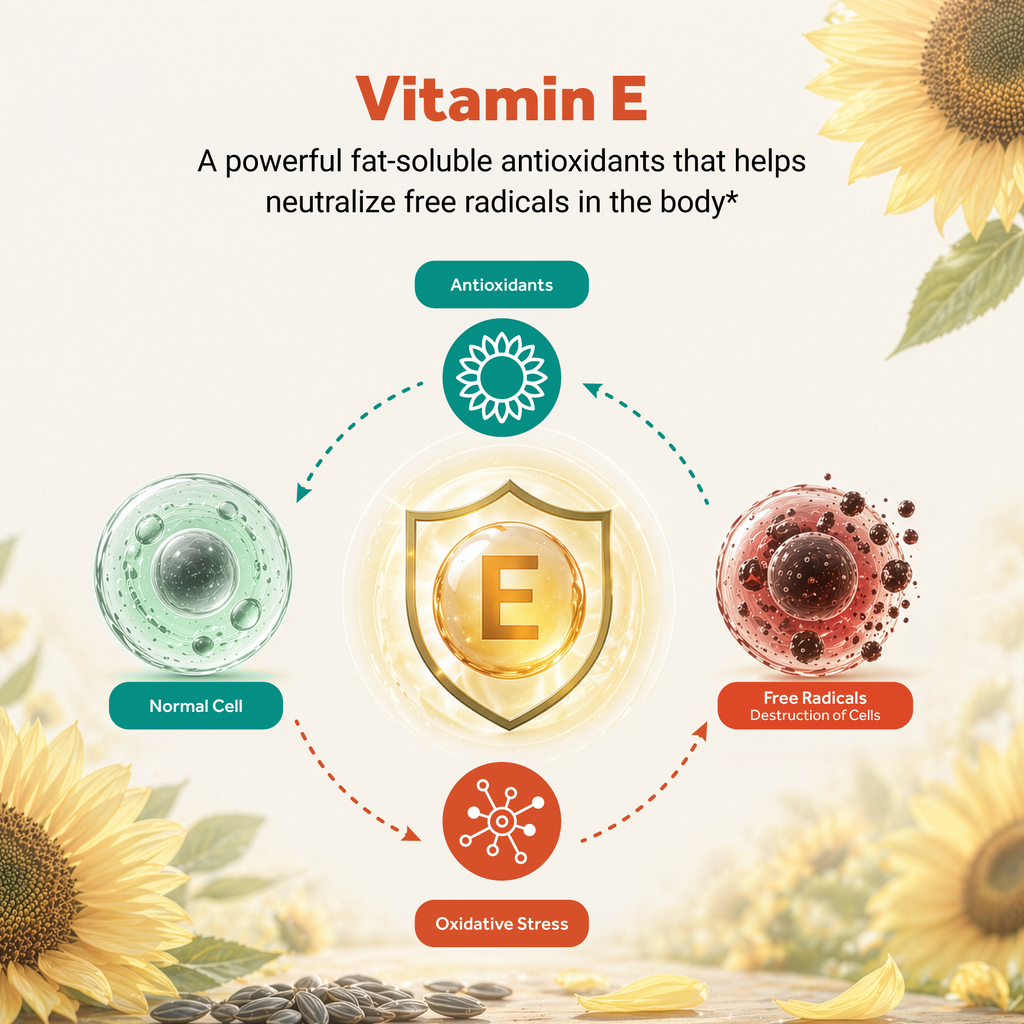 Naturalis Sunflower Vitamin E 1000 IU | High-Potency Natural Mixed Tocopherols, Soy-Free