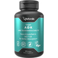 Naturalis Vegan Vitamin ADK with 50mg Tocotrienol and CoQ-10 | Nano-Emulsified in EVOO for Better Absoprtion | Non-GMO, Soy Free and Vegan Society Certified