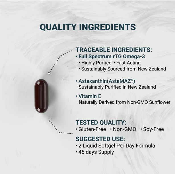 Naturalis Ultimate rTG Omega 3 Fish Oil 1800mg from Wild New Zealand Tuna | IFOS Certified & Sustainably Sourced | Full Spectrum Omega3s EPA, DHA & DPA