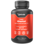 Naturalis Ubiquinol 100mg Active CoQ-10 Emulsified in MCT Oil for Better Absorption | Gluten Free, Non-GMO & Soy-Free | Cardiovascular Wellness, Antioxidant Protection, and Healthy Skin*