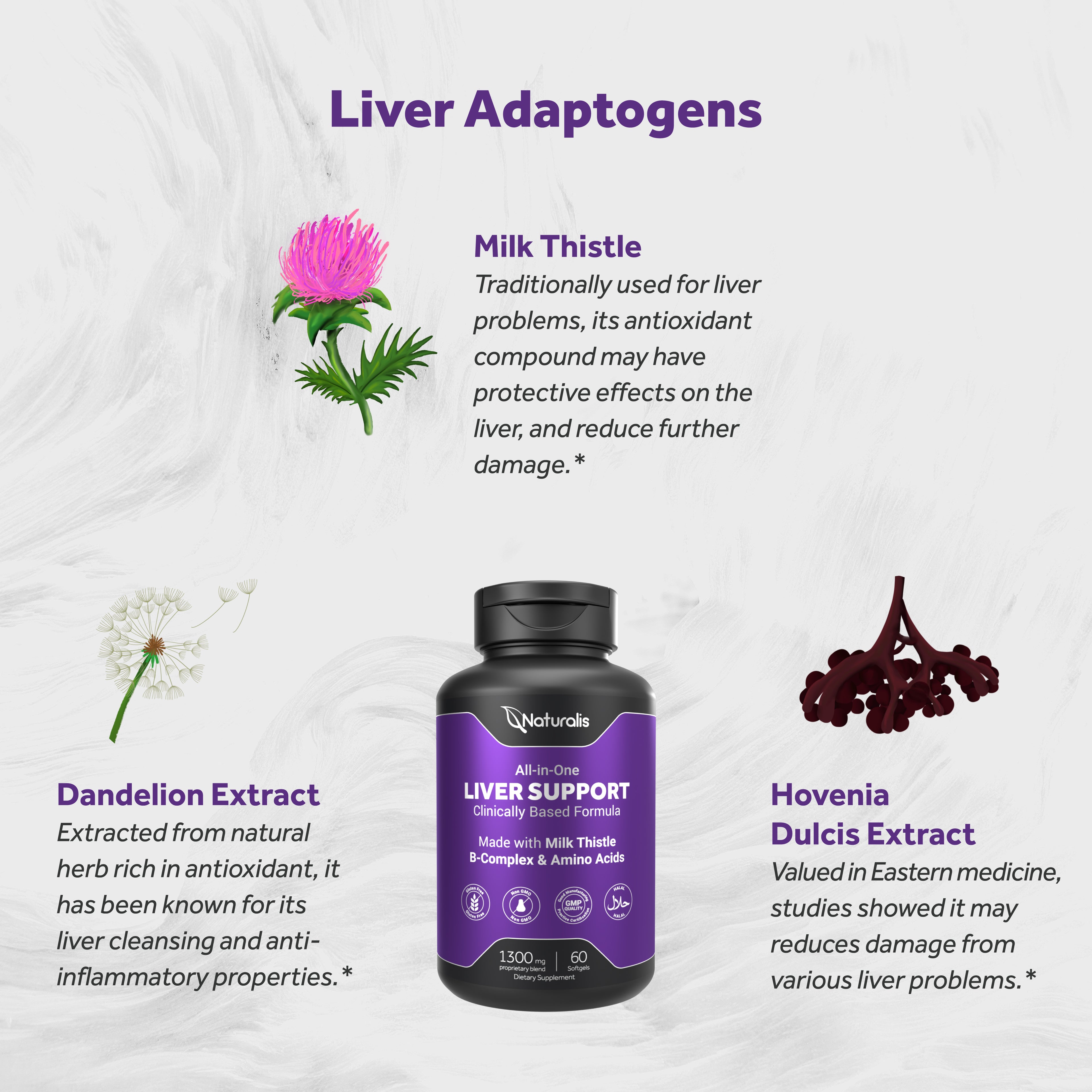 Silymarin Milk Thistle 1300mg Enhanced with B Complex & Amino Acids | 13-in-1 image 4