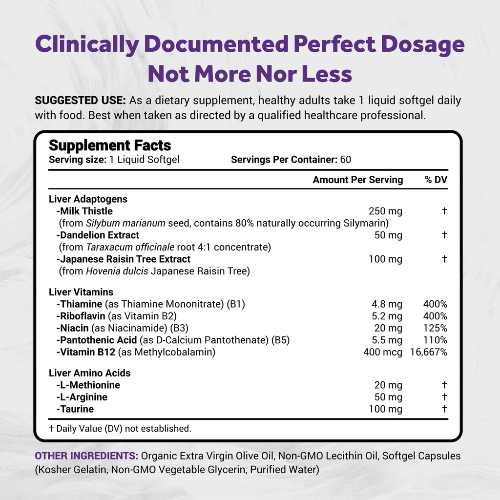 Silymarin Milk Thistle 1300mg Enhanced with B Complex & Amino Acids | 13-in-1 image 1