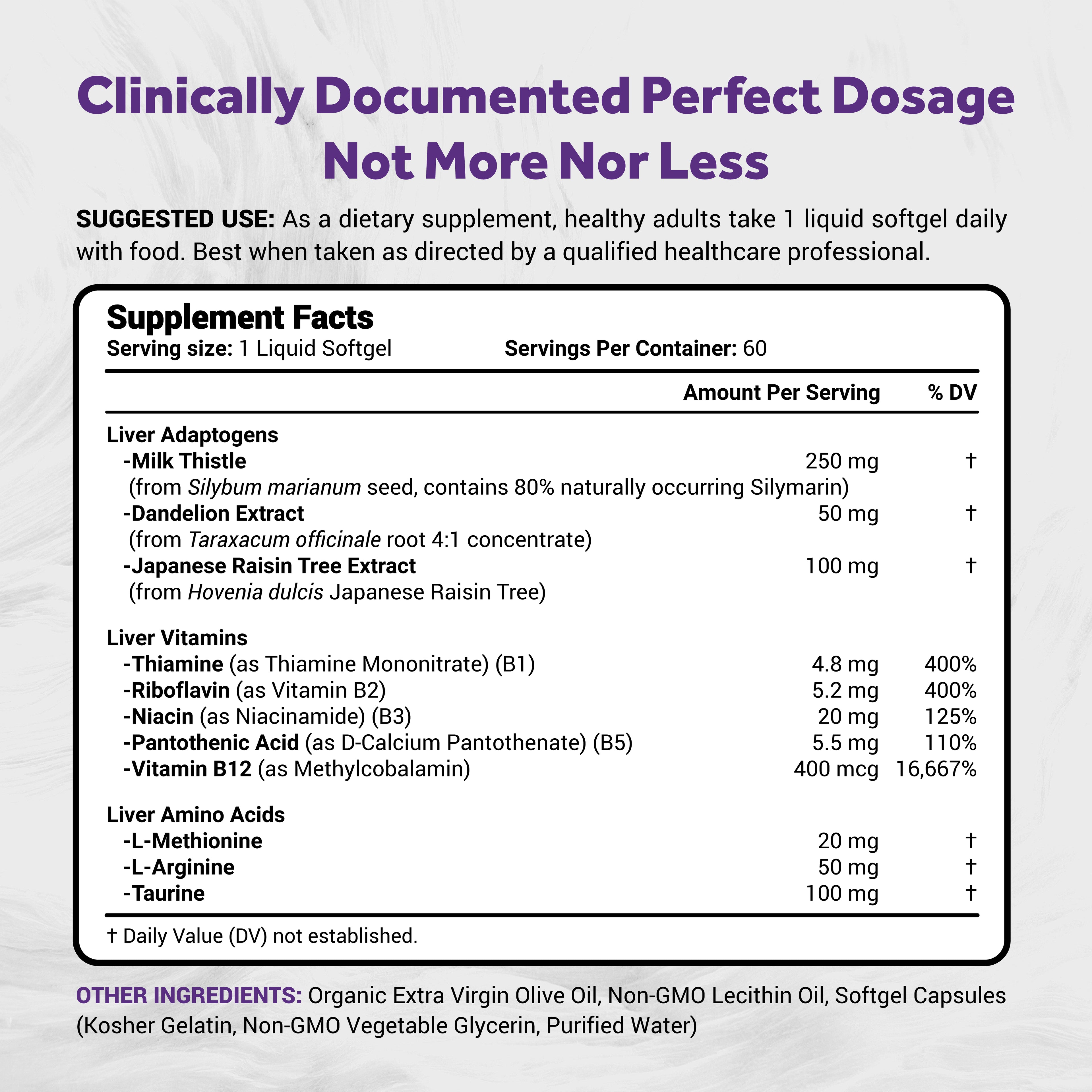 Silymarin Milk Thistle 1300mg Enhanced with B Complex & Amino Acids | 13-in-1 image 1