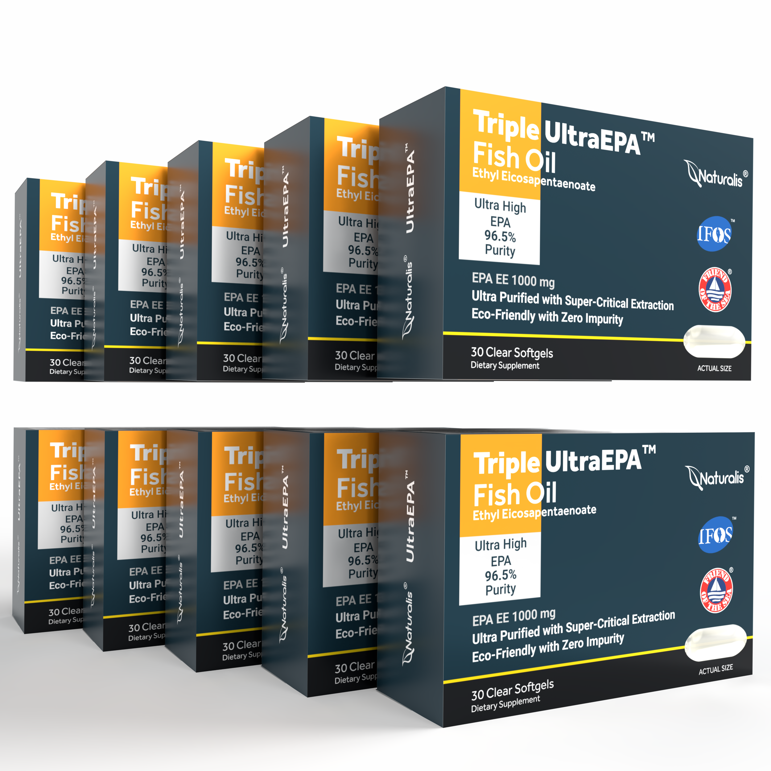 Naturalis Triple-Strength UltraEPA™ 1000mg | 96.5% Pure EPA, Burpless, IFOS-Certified