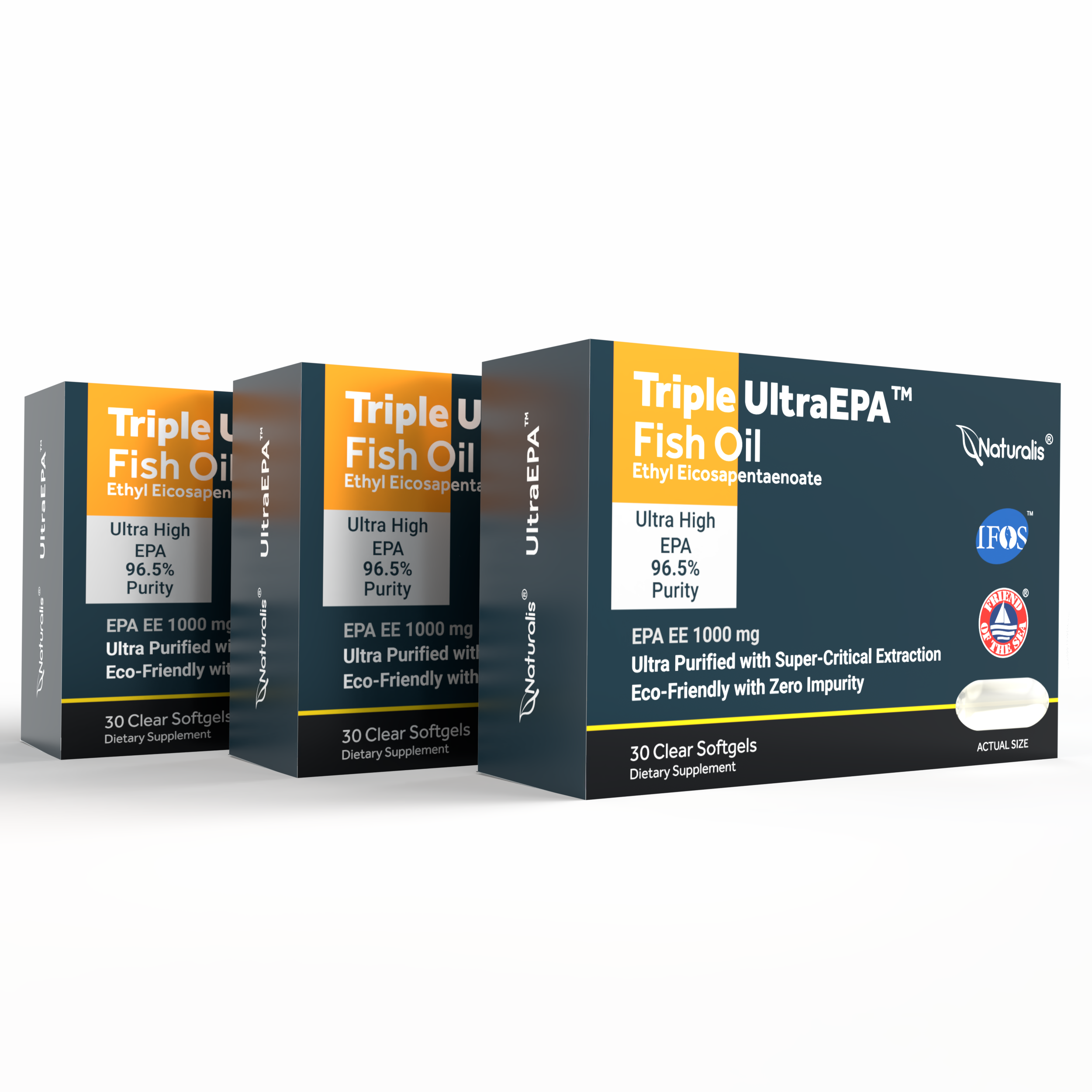 Naturalis Triple-Strength UltraEPA™ 1000mg | 96.5% Pure EPA, Burpless, IFOS-Certified