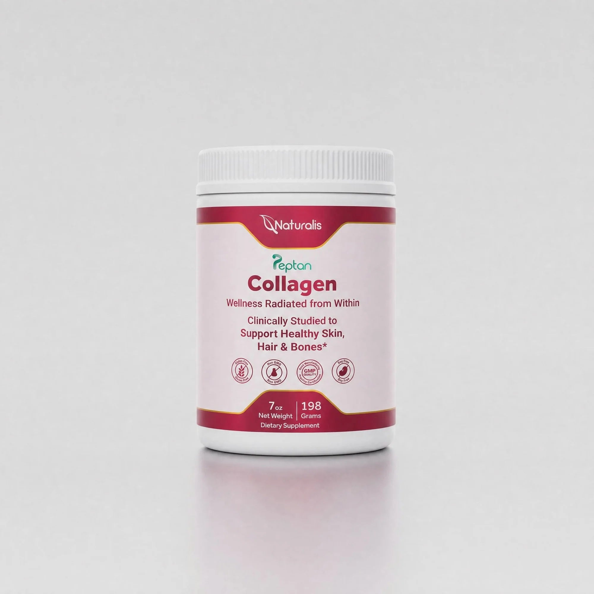Naturalis Collagen Peptides Powder 7oz | Clinically-Studied Peptan®, Grass-Fed & Tasteless packshot
