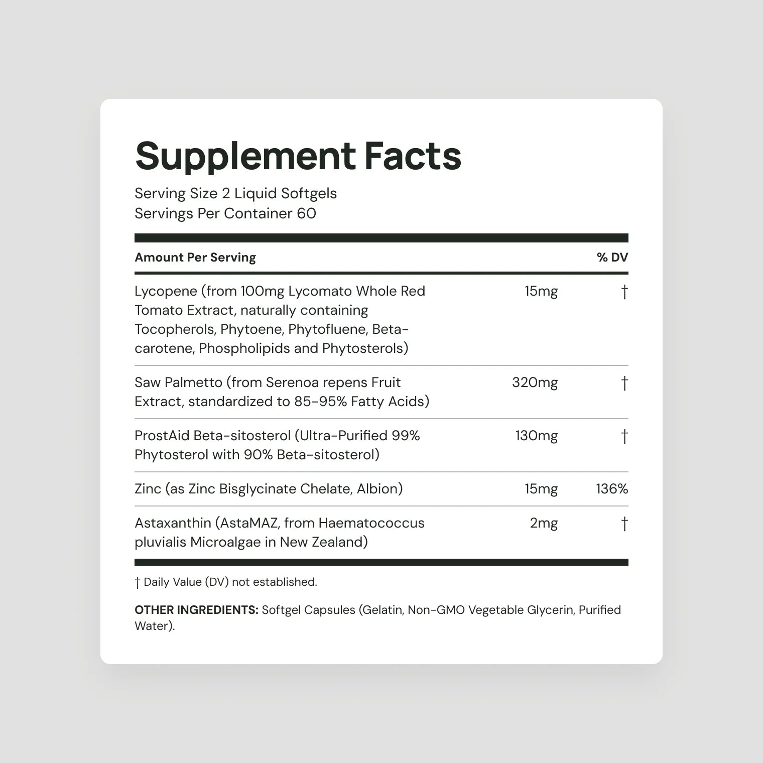 Supplement Facts: TheraProstate™ Prostate Complex