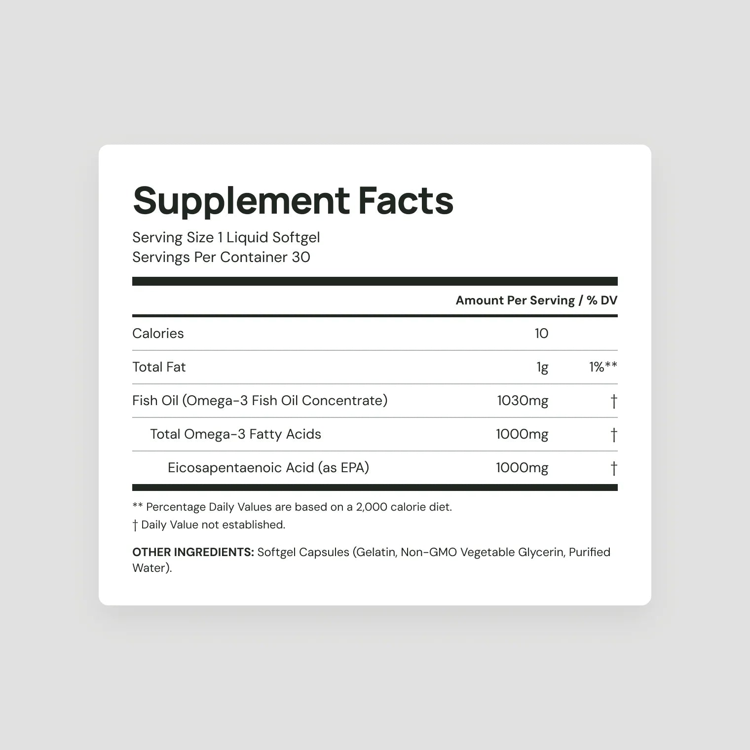 Supplement Facts: Triple-Strength UltraEPA™ 1000mg